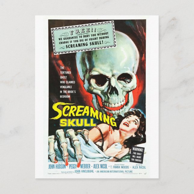 SCREAMING SKULL POSTCARD (Front)