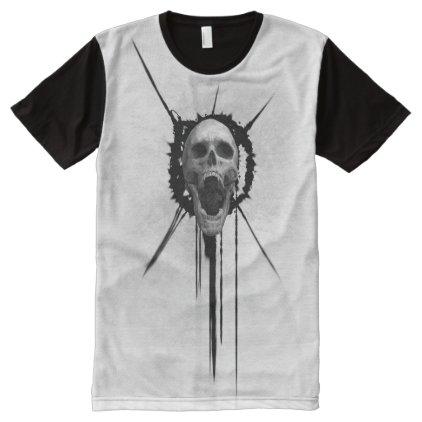 Screaming Skull (White) All-Over-Print Shirt