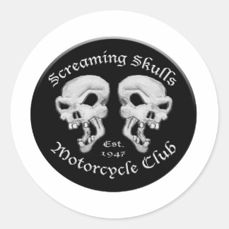 Screaming Skulls Motorcycle Club Classic Round Sticker