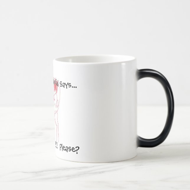 Screaming Squid "Coffee" Color-Changing Mug (Right)