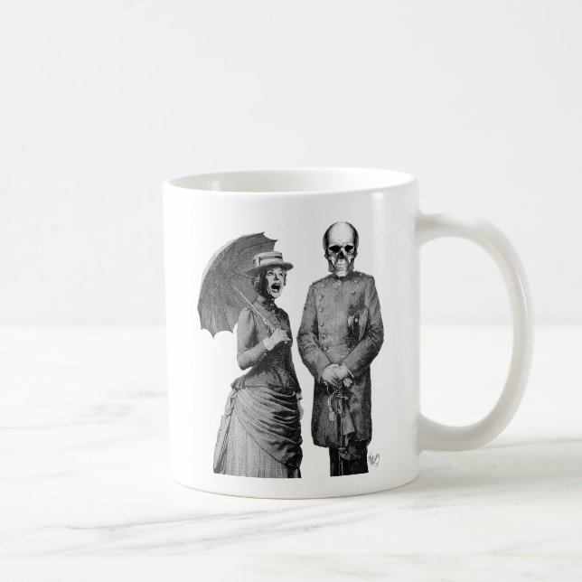 Screaming Woman and Skull Coffee Mug (Right)