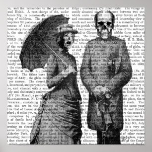 Screaming Woman and Skull Poster