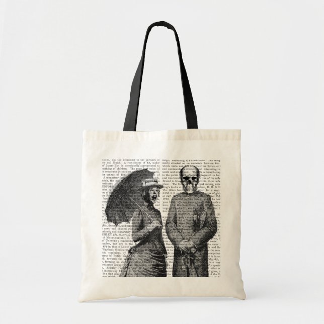 Screaming Woman and Skull Tote Bag (Front)