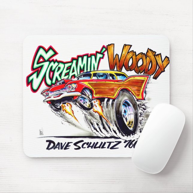 Screaming Woody Mouse Pad (With Mouse)