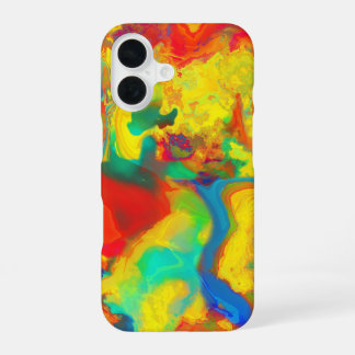 Screaming Yellow Oil and Water Don't Mix iPhone 16 Case