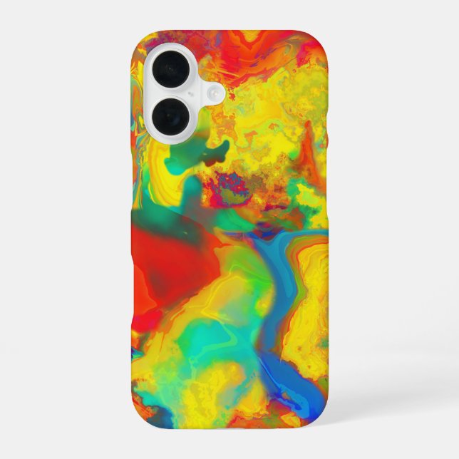 Screaming Yellow Oil and Water Don't Mix iPhone Case (Back)