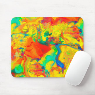 Screaming Yellow Oil and Water Don't Mix Mouse Pad