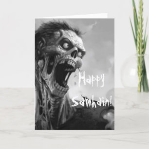 screaming zombie card