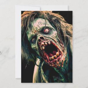 Screaming Zombie Invitation