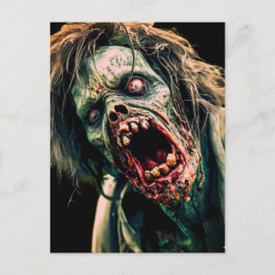 Screaming Zombie Postcard