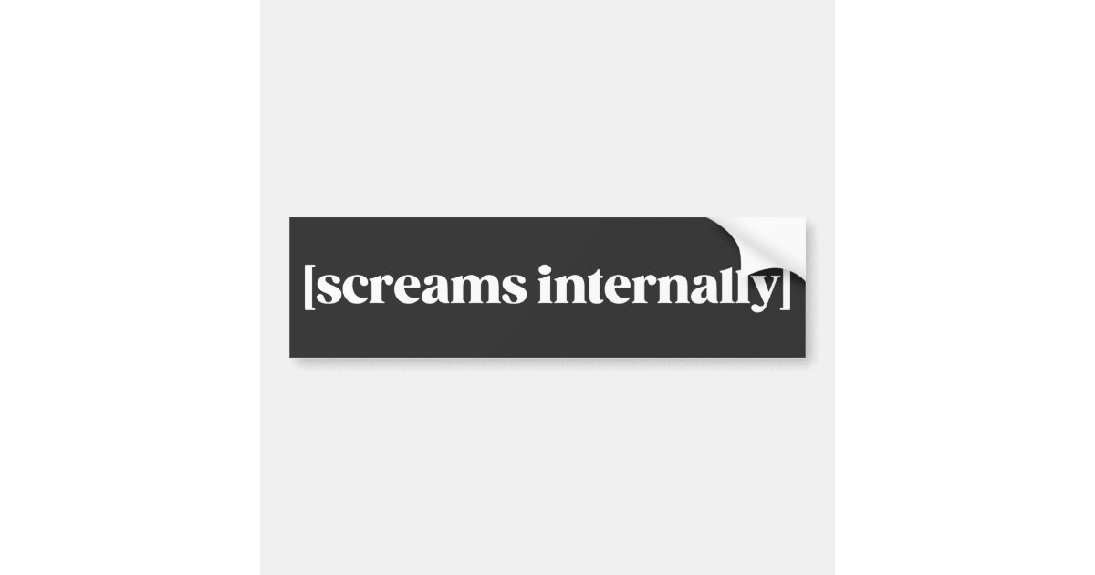 Screams internally subtitle funny movie sticker Zazzle