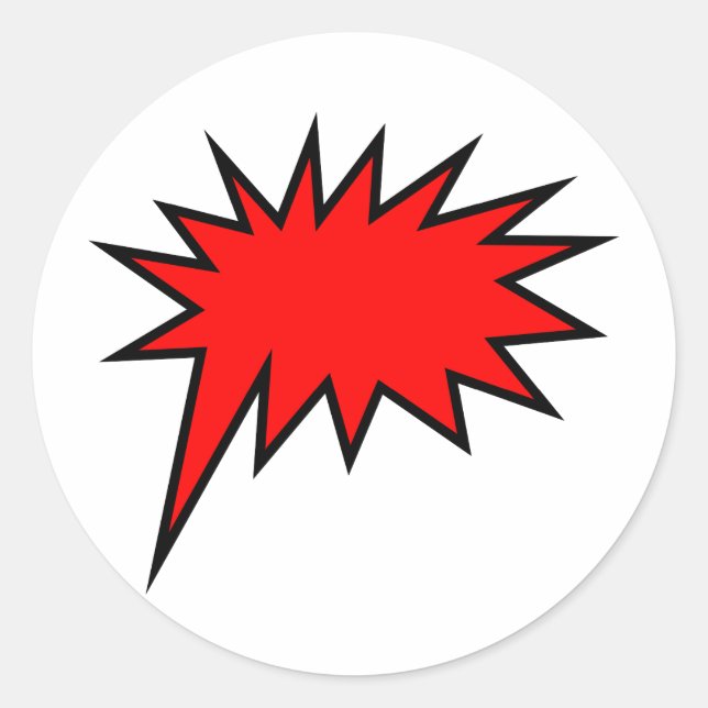 Screech Balloon Classic Round Sticker (Front)