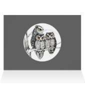 Screech Owl Family 2 Card in ink (Inside Horizontal (Top))