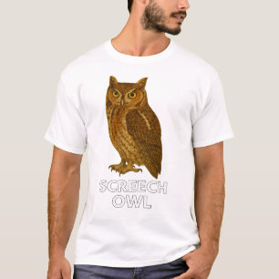 Screech Owl T-Shirt: Cute Bird of Prey Nature Tee