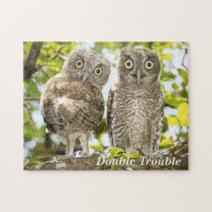 Screech Owls Chicks Jigsaw Puzzle