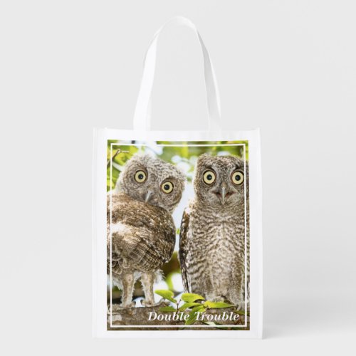 Screech Owls Chicks Reusable Grocery Bag