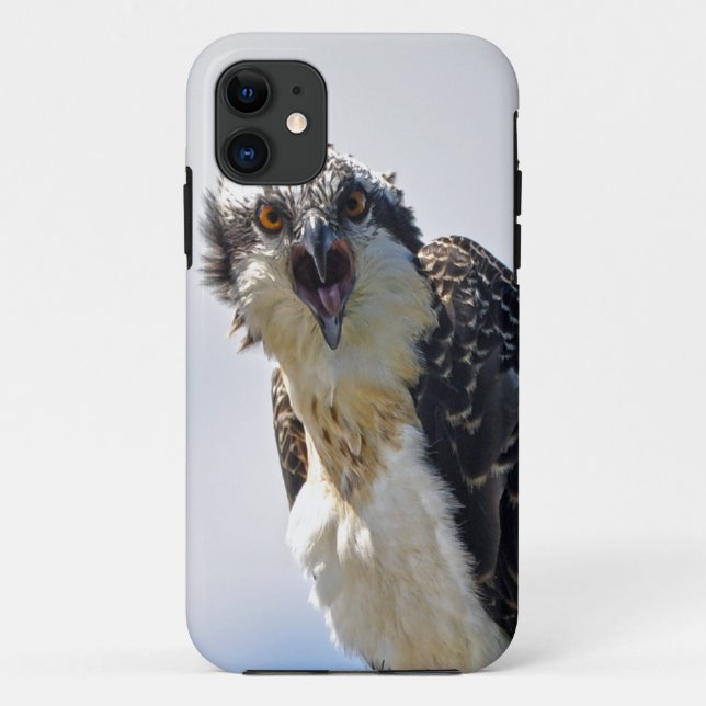 Screeching Osprey Fish-Eagle Wildlife Photograph Case-Mate iPhone Case (Back)