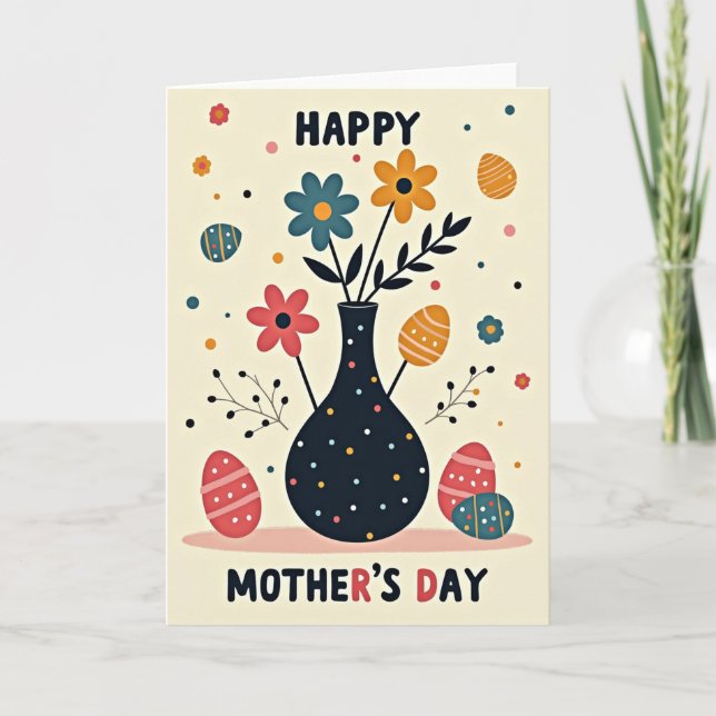 Screen Print Happy Mothers Day Card (Front)