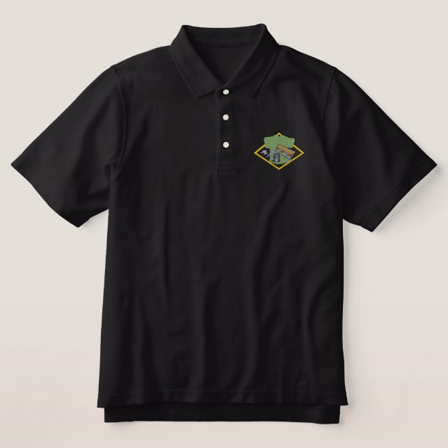 Screen Print Logo Embroidered Polo Shirt (Design Front)