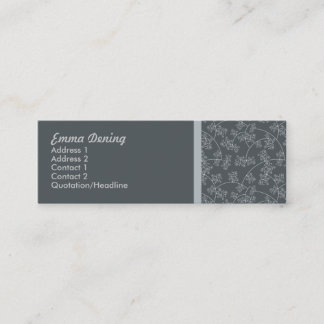 Screen Printed Elegant Mini Business Card