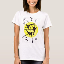 Screen printed tangram graphic art T-shirt