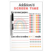 Screen time chart with name