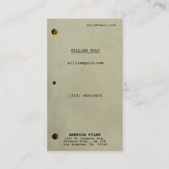 Screenplay Vintage Business Card by itotah at Zazzle