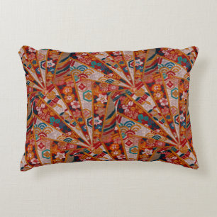 Screens Oriental Fabric Decorative Pillow