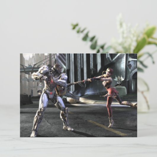 Screenshot: Cyborg vs Harley (Standing Front)