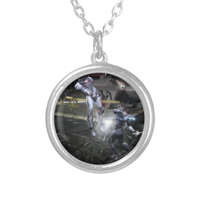 Screenshot: Cyborg vs Nightwing 3 Silver Plated Necklace (Front)