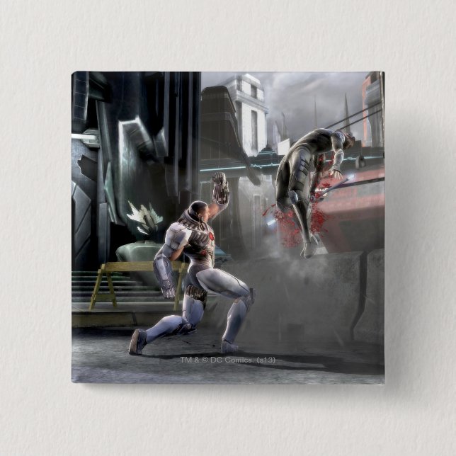 Screenshot: Cyborg vs Nightwing Button (Front)