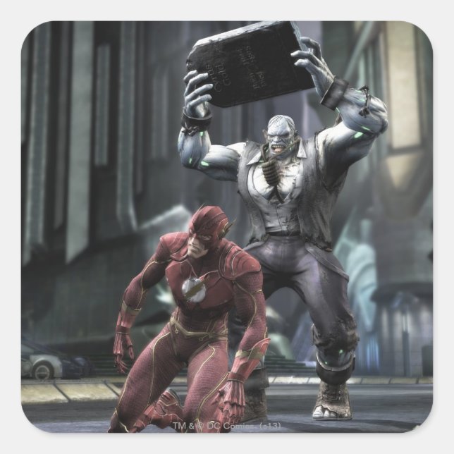 Screenshot: Flash vs Grundy Square Sticker (Front)