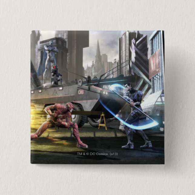 Screenshot: Flash vs Nightwing Pinback Button (Front)