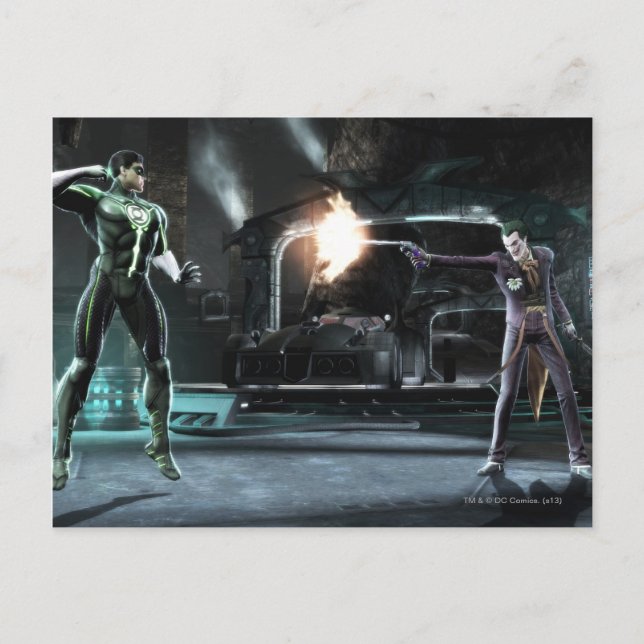 Screenshot: Green Lantern vs Joker Postcard (Front)