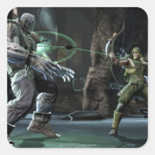 Screenshot: Grundy vs Green Arrow Square Sticker