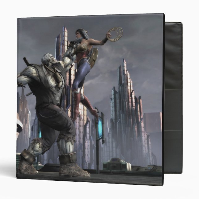 Screenshot: Grundy vs Wonder Woman 3 Ring Binder (Front/Inside)