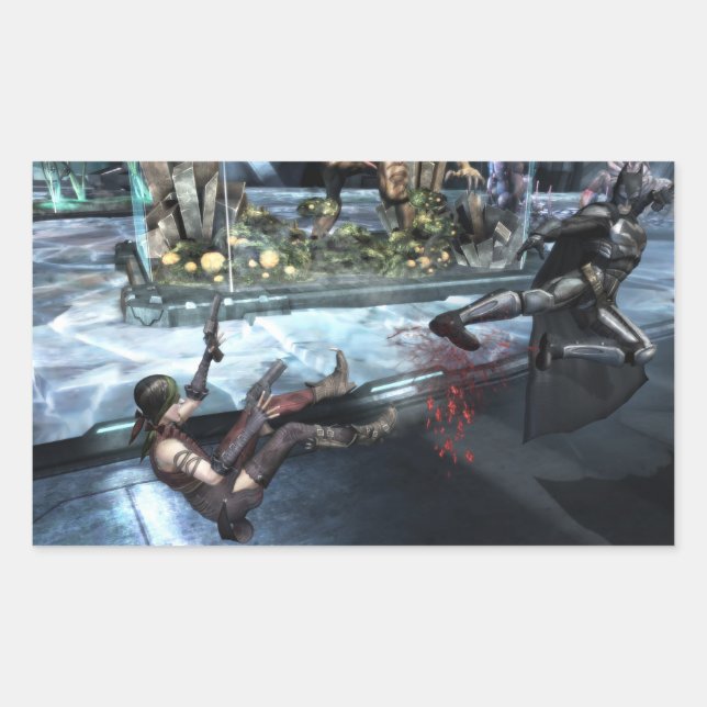 Screenshot: Harley vs Batman Rectangular Sticker (Front)