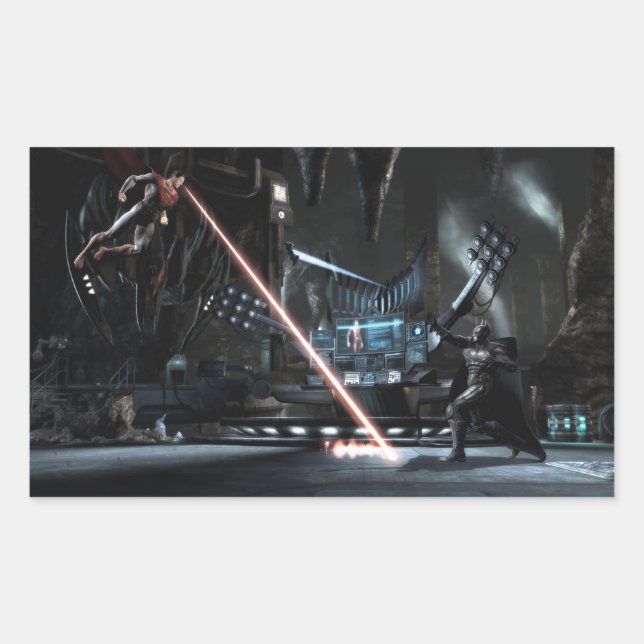 Screenshot: Superman vs Batman Rectangular Sticker (Front)