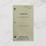 Screenwriter Vintage Business Card at Zazzle
