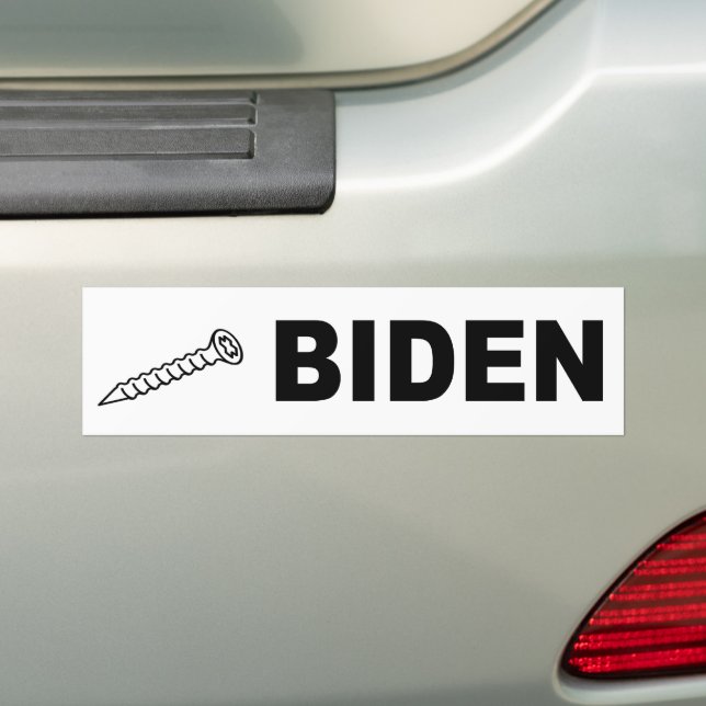 Screw Biden Bumper Sticker (On Car)