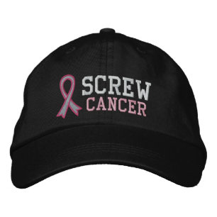 Screw Breast Cancer Embroidered Baseball Hat