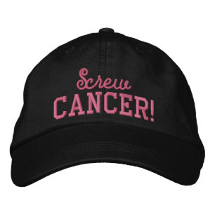 Screw Breast Cancer Pink Letters Embroidered Baseball Cap