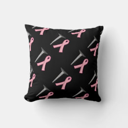 Screw Breast Cancer! Survivors Humor Throw Pillow