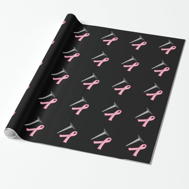 Screw Breast Cancer! Survivors Humor Wrapping Pape Wrapping Paper (Unrolled)