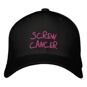 Screw Cancer embroidered hat