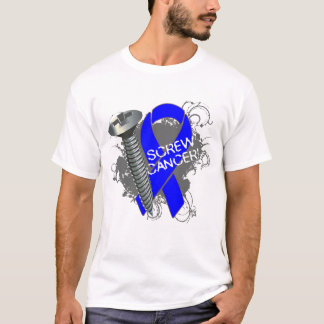 Screw Cancer - Grunge Colon Cancer T-Shirt