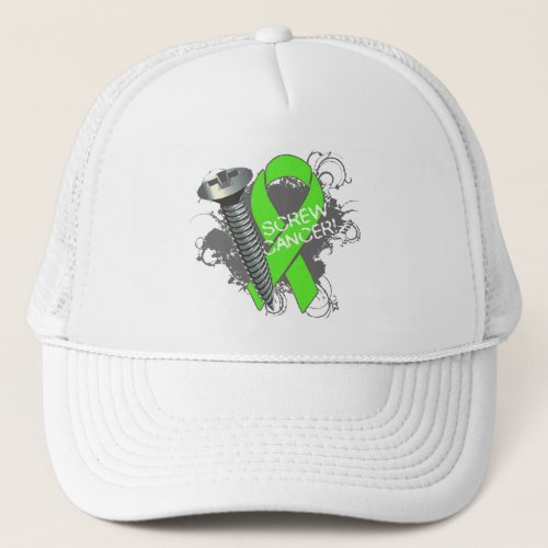 Screw Cancer _ Grunge Non_Hodgkins Lymphoma Trucker Hat