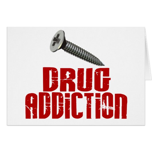 Screw Drug Addiction Cards (Front Horizontal)