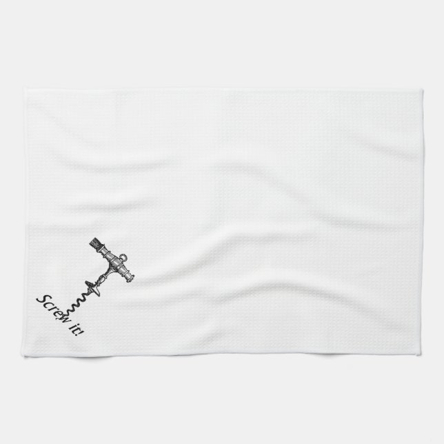 Screw It Corkscrew Towel (Horizontal)