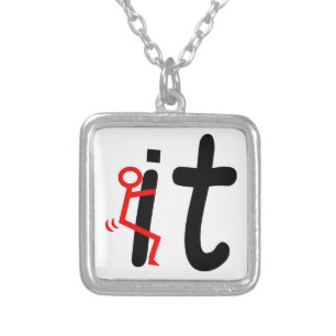 SCREW IT SILVER PLATED NECKLACE